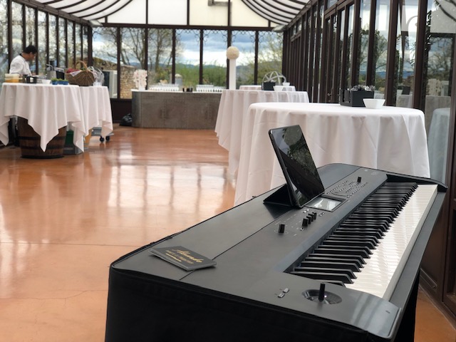 cocktail autour du piano pour ce mariage