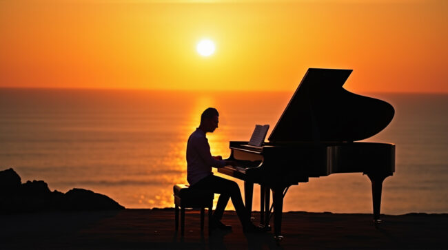 Pianiste sur la côte d'Azur